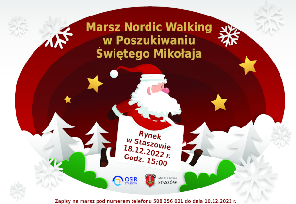 VIII Marsz Nordic Walking w Poszukiwaniu Świętego Mikołaja